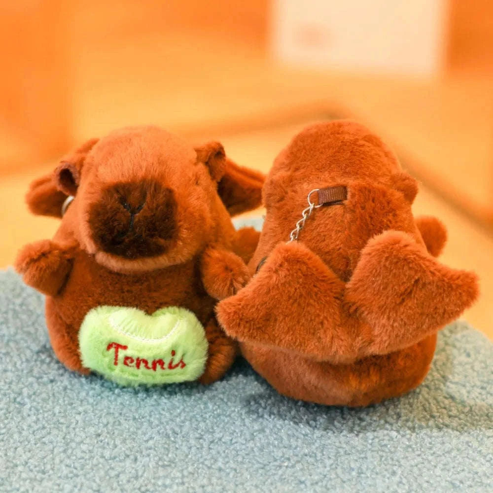 Cute Capybara Plush Toy Hoodie with Wings-Blue-Hoodie C