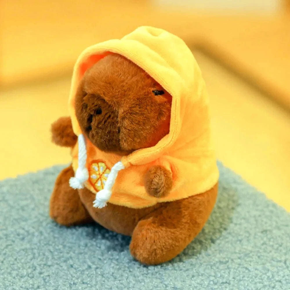 Cute Capybara Plush Toy Hoodie with Wings-Blue-Hoodie C