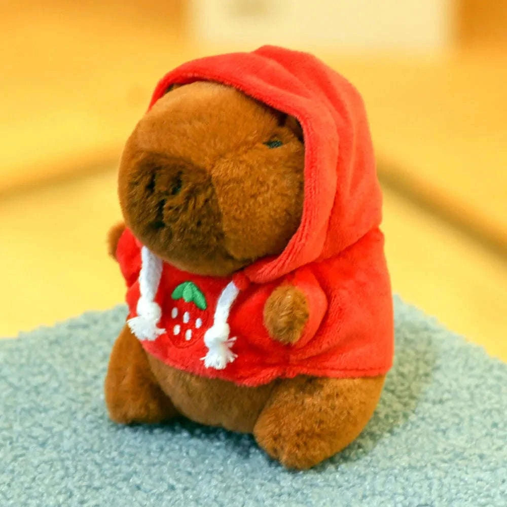Cute Capybara Plush Toy Hoodie with Wings-Blue-Hoodie C