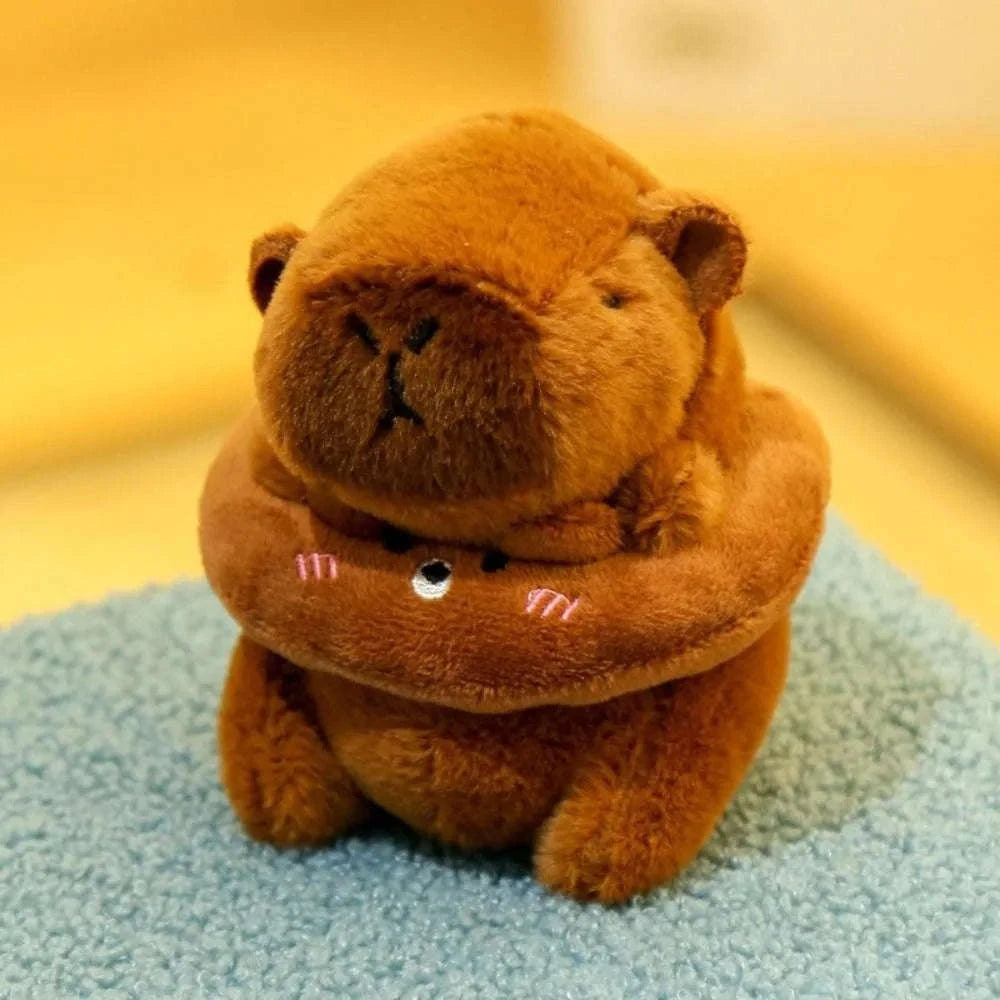 Cute Capybara Plush Toy Hoodie with Wings-Blue-Hoodie C