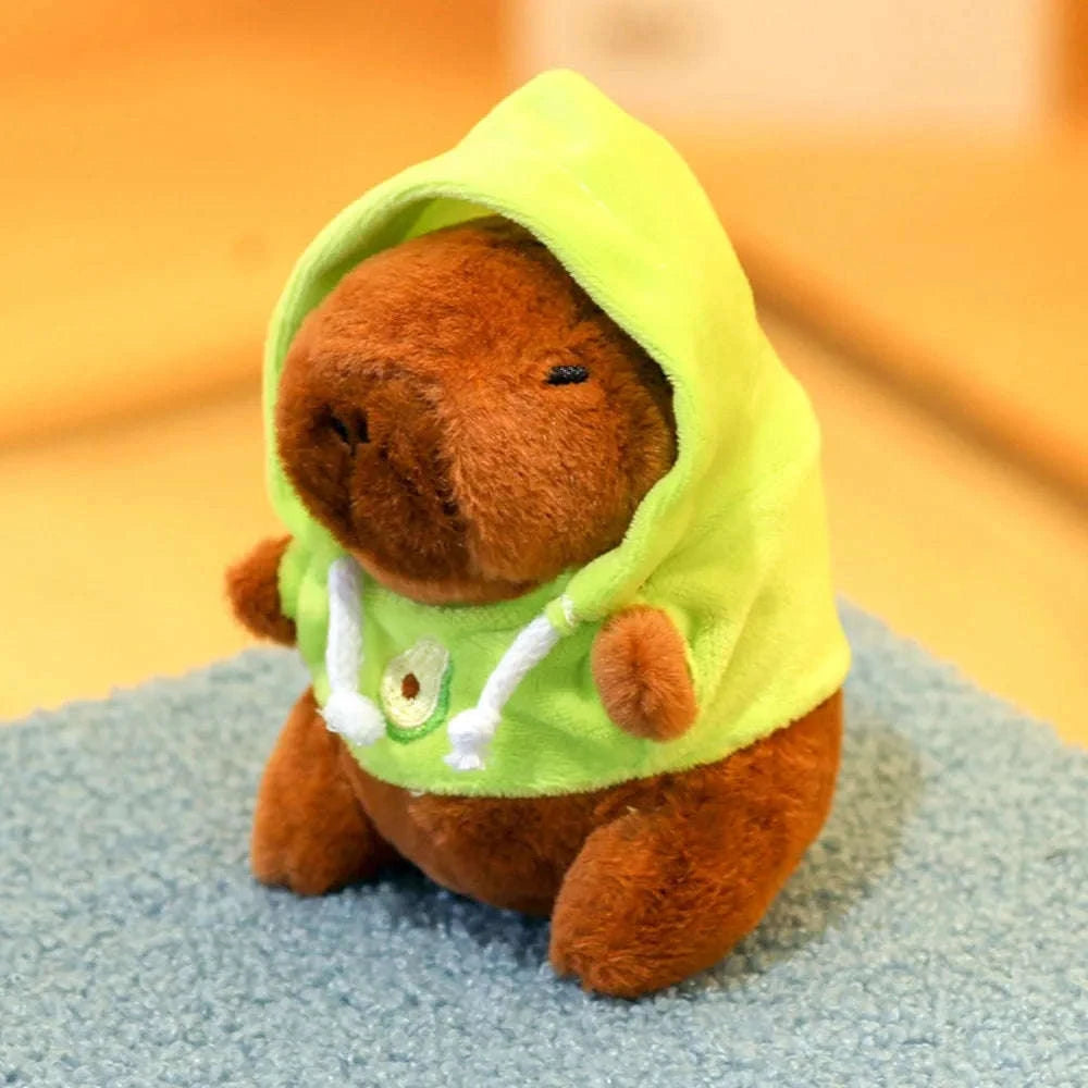 Cute Capybara Plush Toy Hoodie with Wings-Blue-Hoodie C