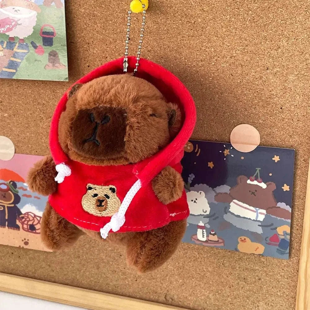Cute Capybara Plush Toy Hoodie with Wings-Blue-Hoodie C