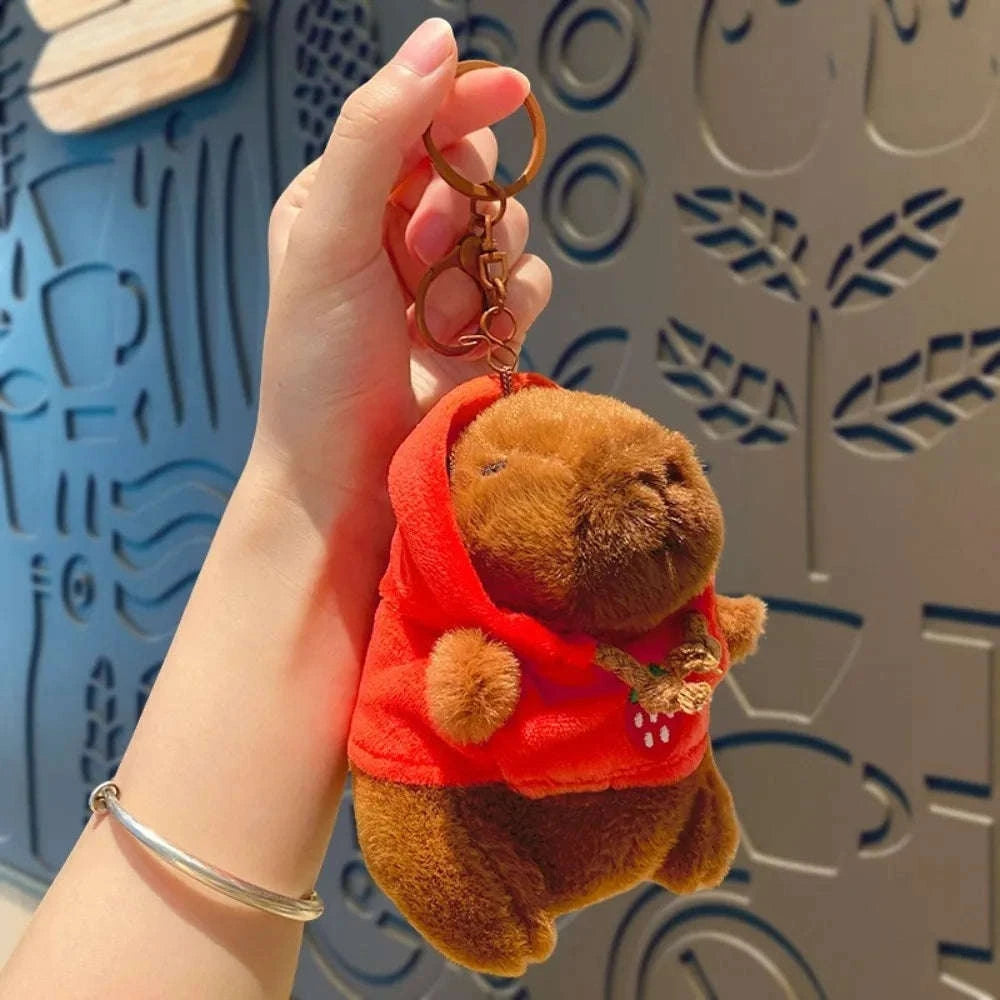 Cute Capybara Plush Toy Hoodie with Wings-Blue-Hoodie C