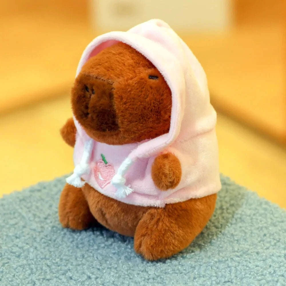 Cute Capybara Plush Toy Hoodie with Wings-Blue-Hoodie C