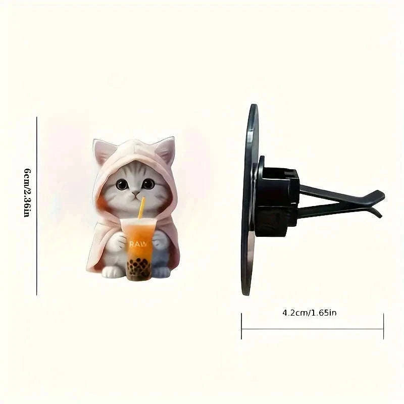 Cute Cat Car Aromatherapy Vent Clip-blue
