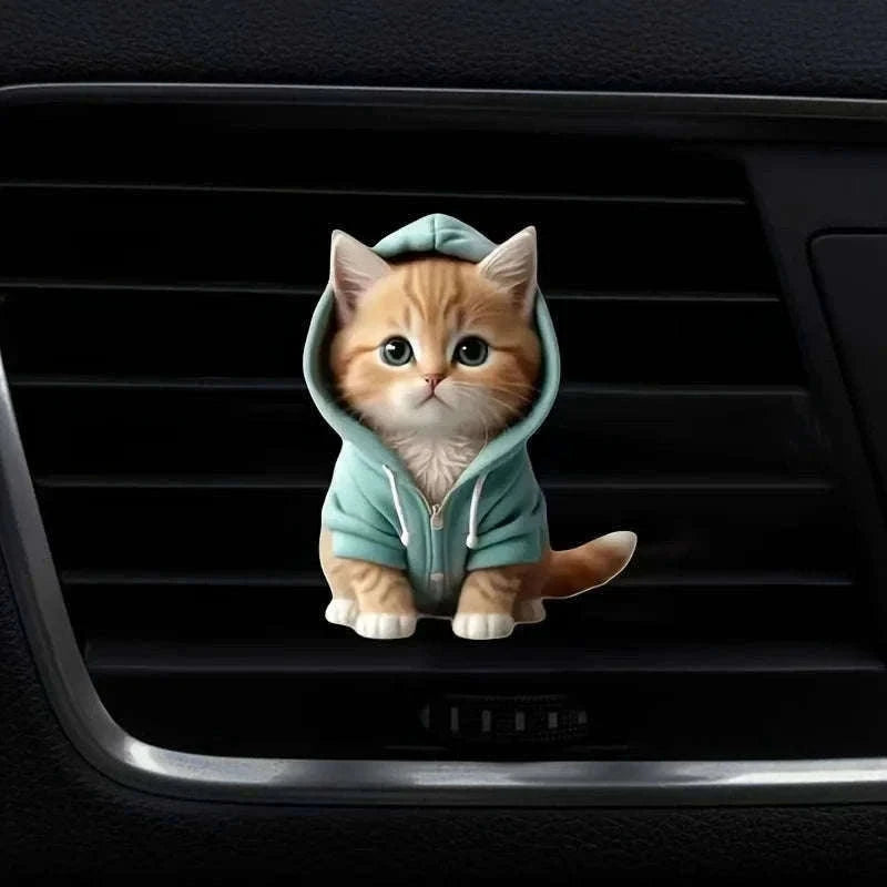 Cute Cat Car Aromatherapy Vent Clip-blue
