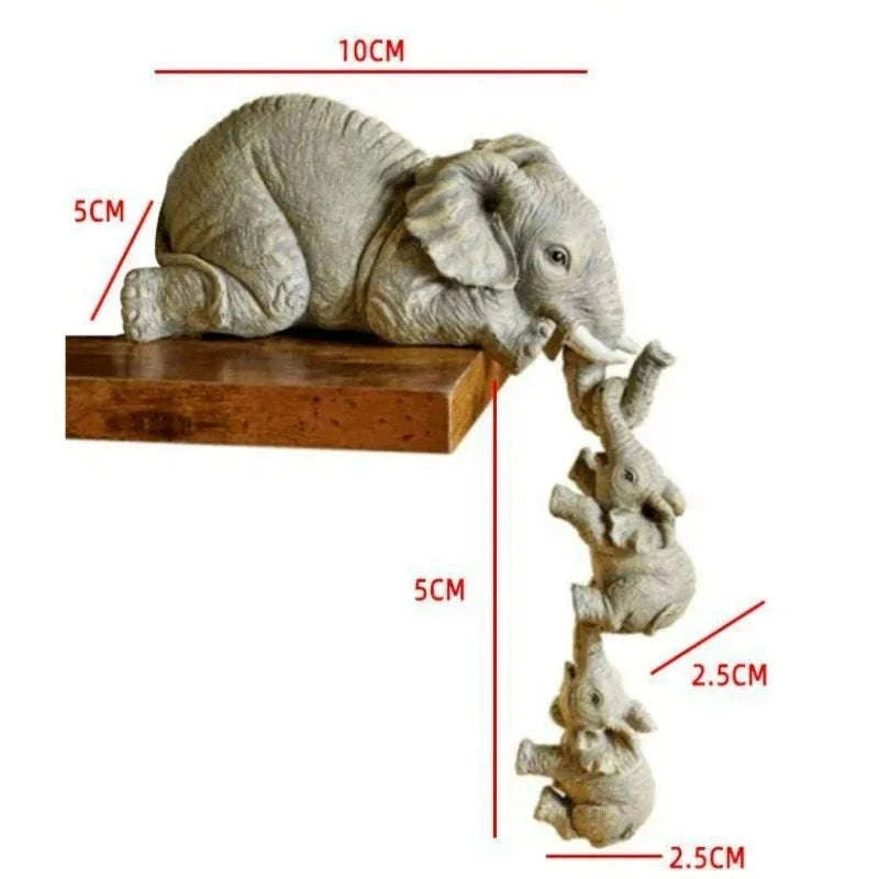 Cute Elephant Figurines Set for Warm, Charming Home Decor-Default Title