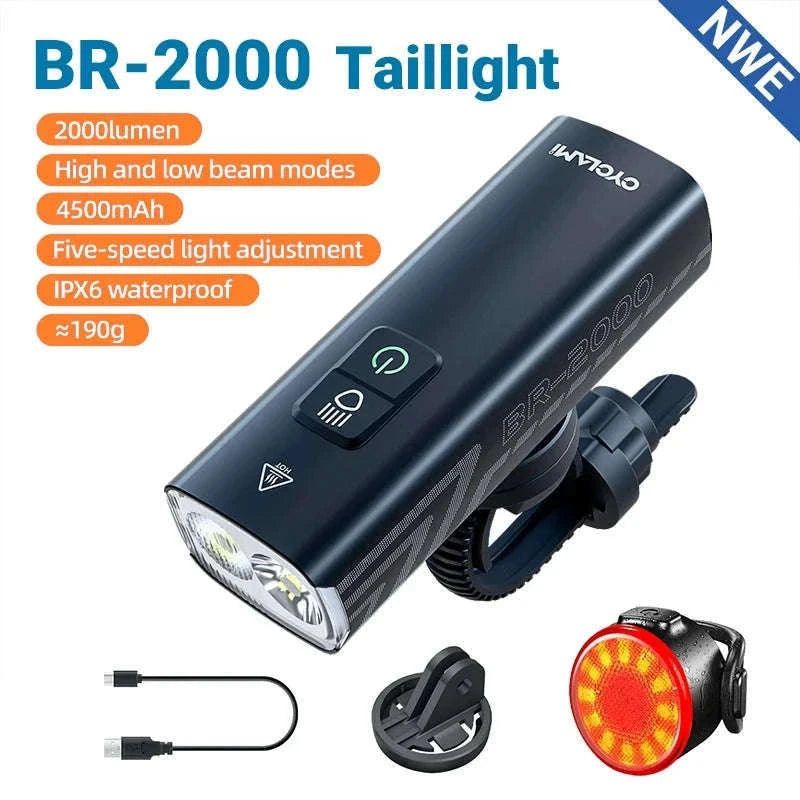 CYCLAMI 1000LM Rechargeable Bike Light for Safer Night Rides-BR1000 S2 Taillight