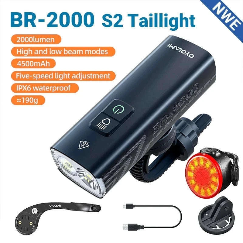 CYCLAMI 1000LM Rechargeable Bike Light for Safer Night Rides-BR1000 S2 Taillight