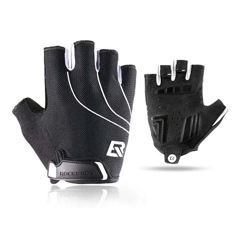 Cycling Gloves Shockproof Foam Padded Half Finger Anti-Slip Grip-S107 / S