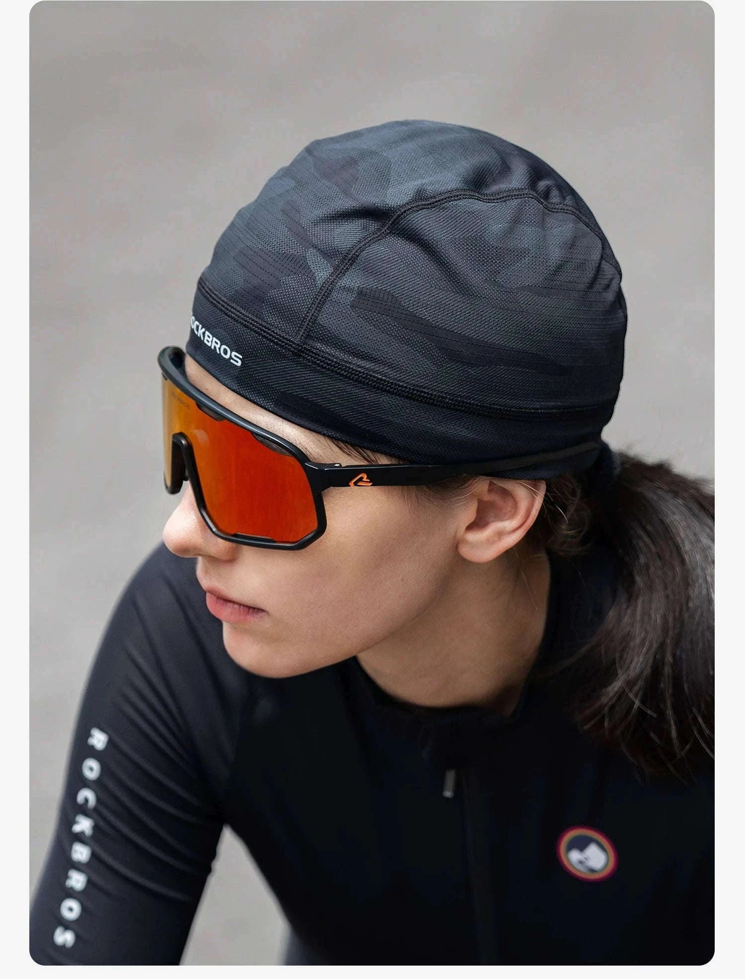 Cycling Head Cover Inner Cap for Helmet Comfort-LF260132-BK 1pcs