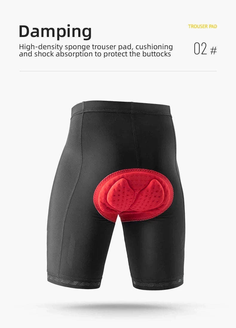 Cycling Shorts with 3D Gel Pad Breathable Quick-Dry Bike Tights-Asia XXL(EUR Size)