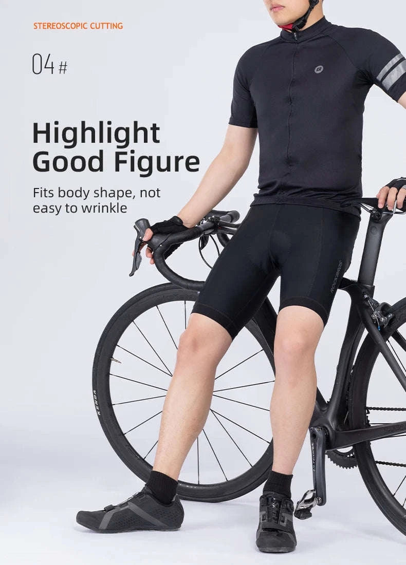 Cycling Shorts with 3D Gel Pad Breathable Quick-Dry Bike Tights-Asia XXL(EUR Size)