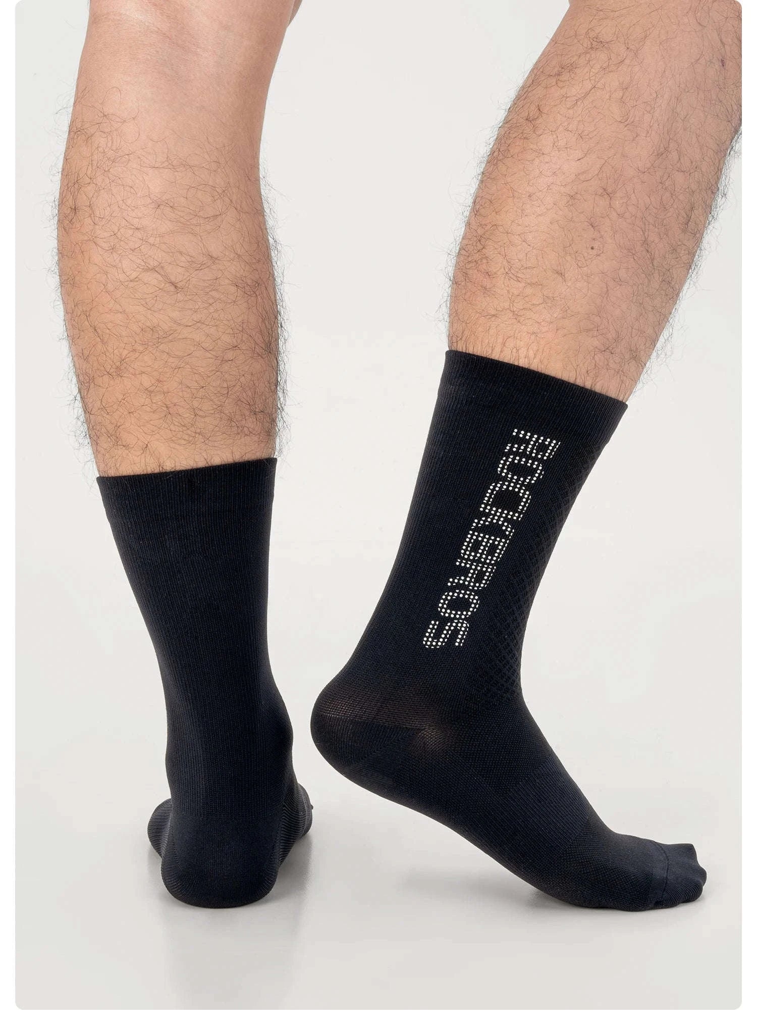 Cycling Socks Breathable Antibacterial Reflective 2 Pairs-490067bk / S(EUR 35-38)