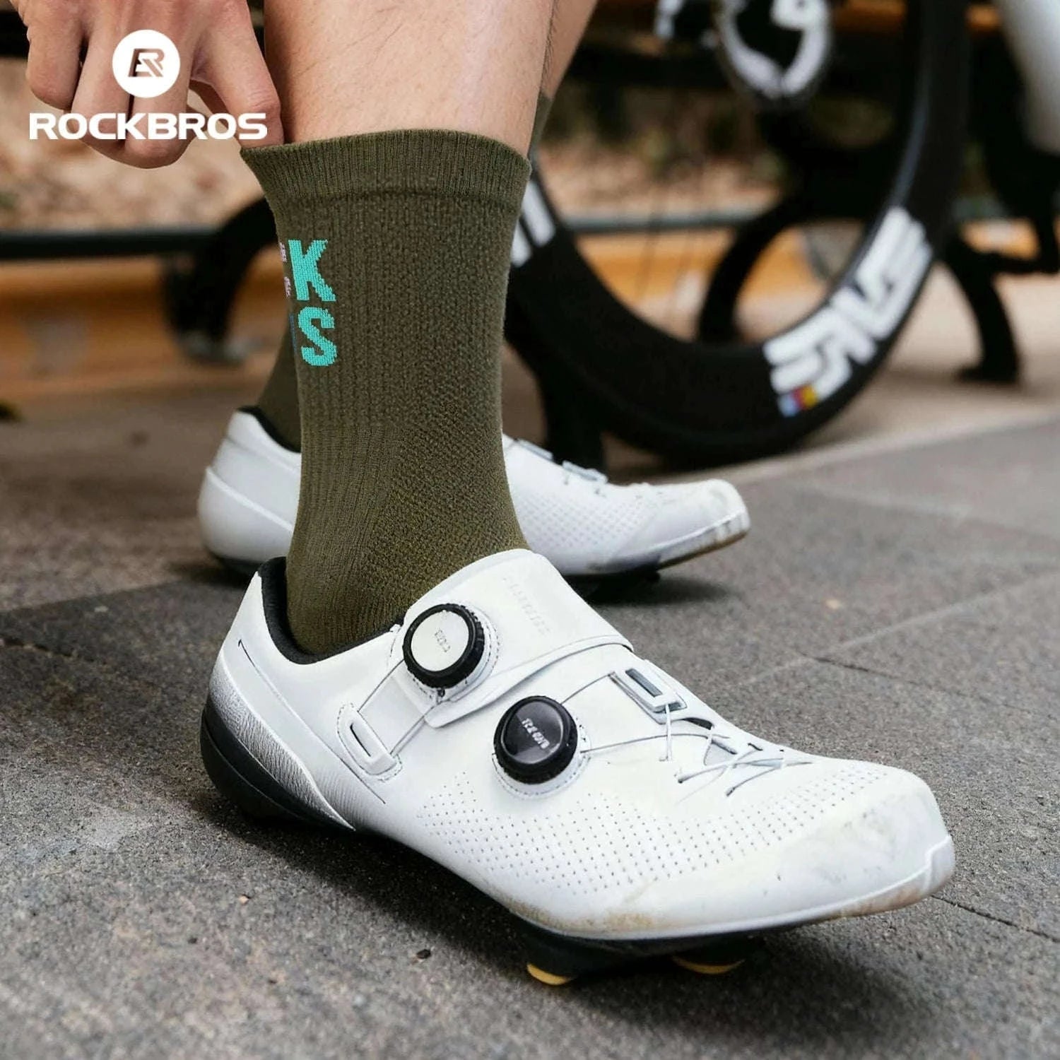 Cycling Socks Knee-High Breathable Stretch Sport Socks-2pairs 490068 / S(EUR 35-38)