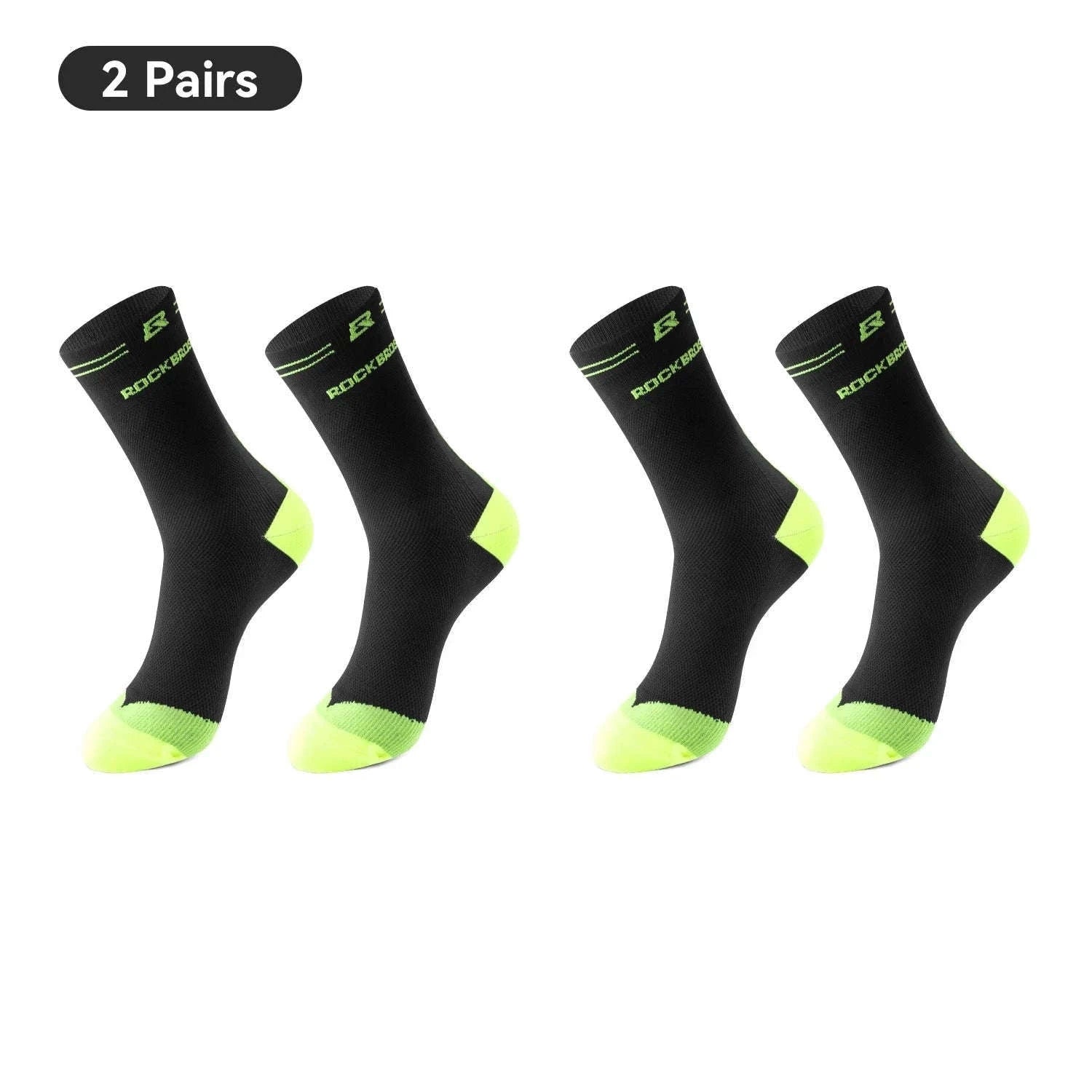 Cycling Socks Knee-High Breathable Stretch Sport Socks-2pairs 490068 / S(EUR 35-38)
