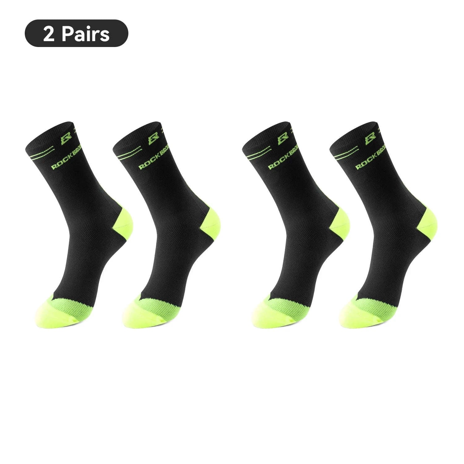 Cycling Socks Knee-High Breathable Stretch Sport Socks-2pairs 490068 / S(EUR 35-38)