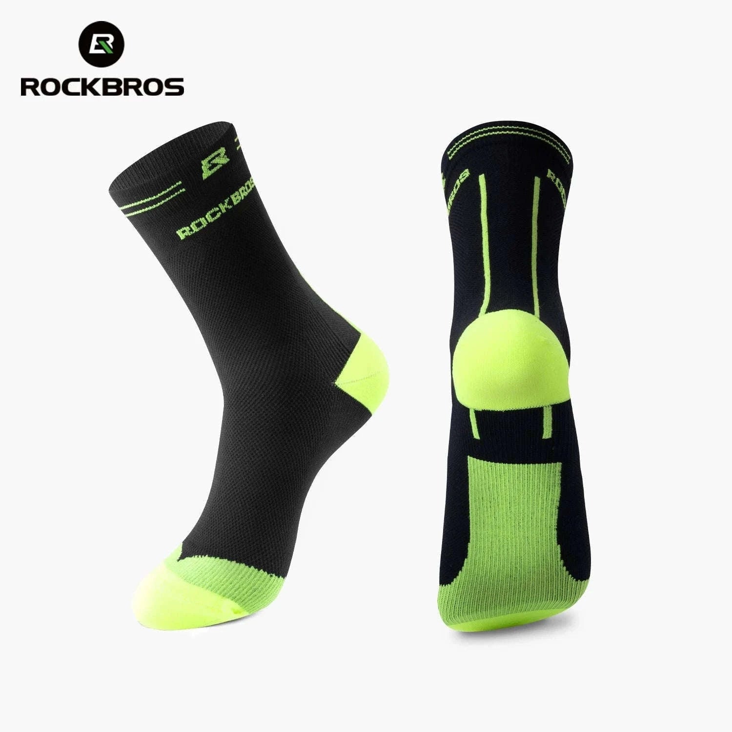 Cycling Socks Knee-High Breathable Stretch Sport Socks-2pairs 490068 / S(EUR 35-38)