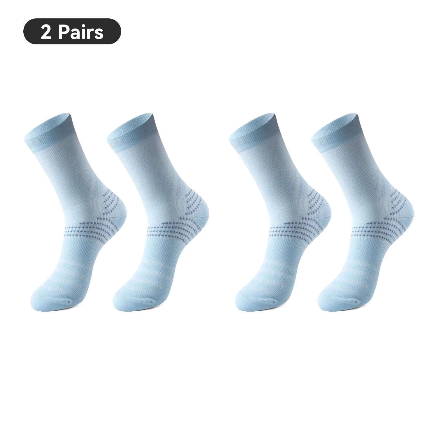 Cycling Socks Knee-High Breathable Stretch Sport Socks-2pairs 490068 / S(EUR 35-38)