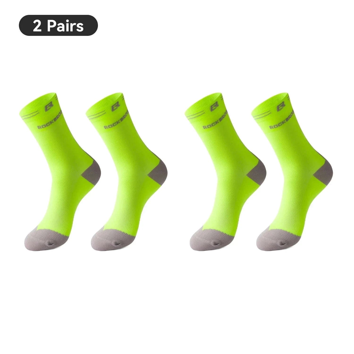Cycling Socks Knee-High Breathable Stretch Sport Socks-2pairs 490068 / S(EUR 35-38)