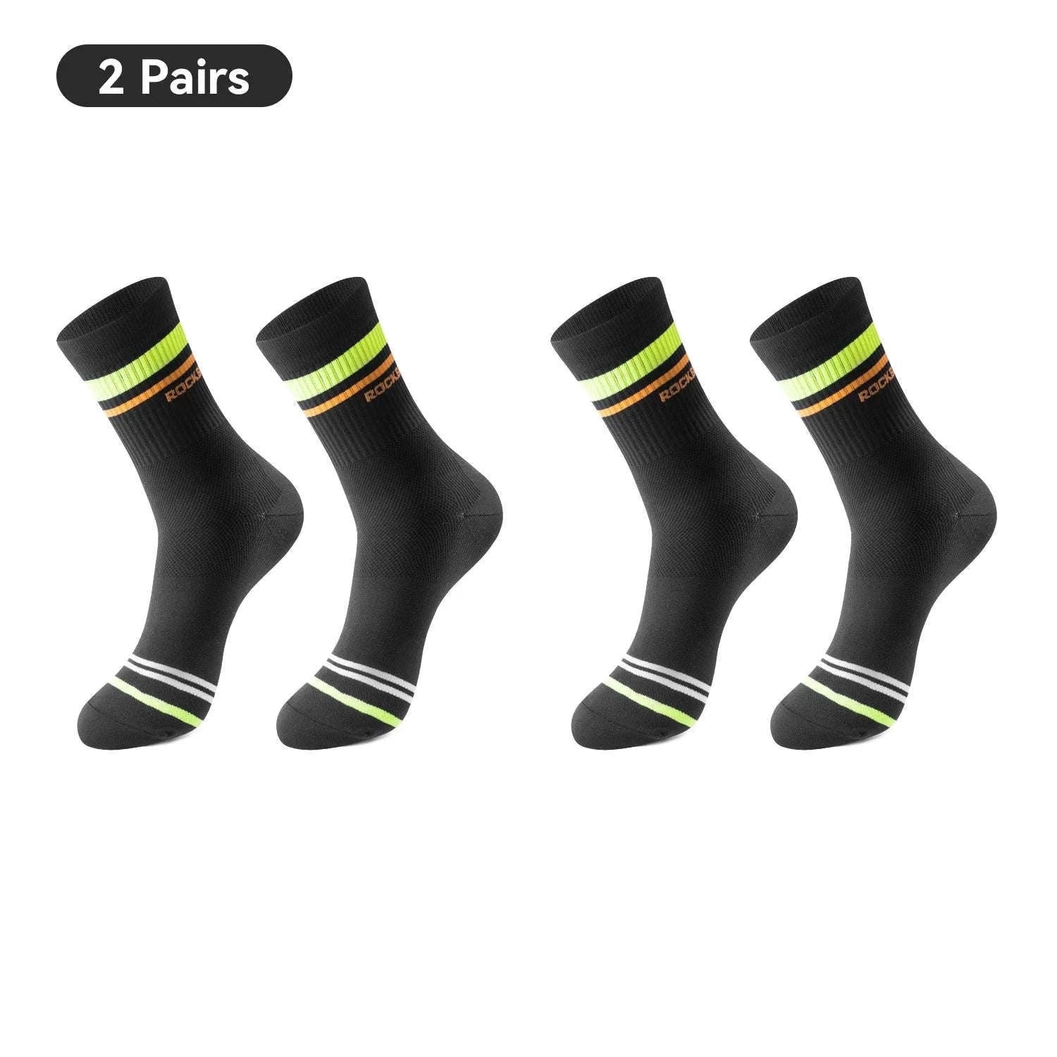 Cycling Socks Knee-High Breathable Stretch Sport Socks-2pairs 490068 / S(EUR 35-38)