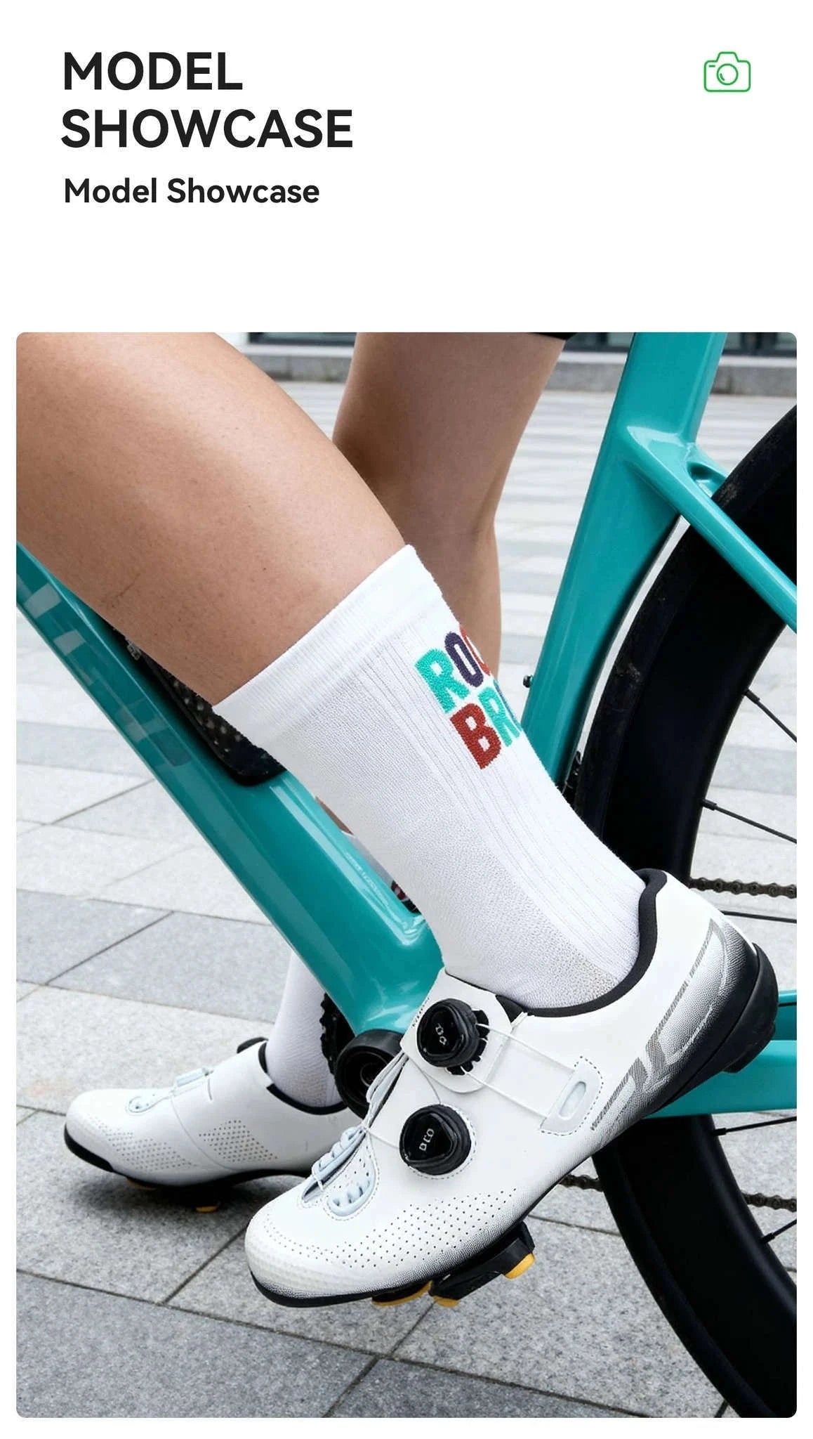 Cycling Socks Knee-High Breathable Stretch Sport Socks-2pairs 490068 / S(EUR 35-38)