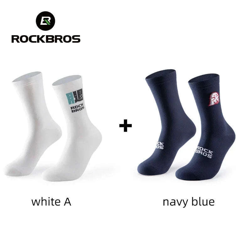 Cycling Socks Nylon Elastane Moisture-Absorbing Sport Socks-2pairs 490009-ad / M(EUR 39-42)