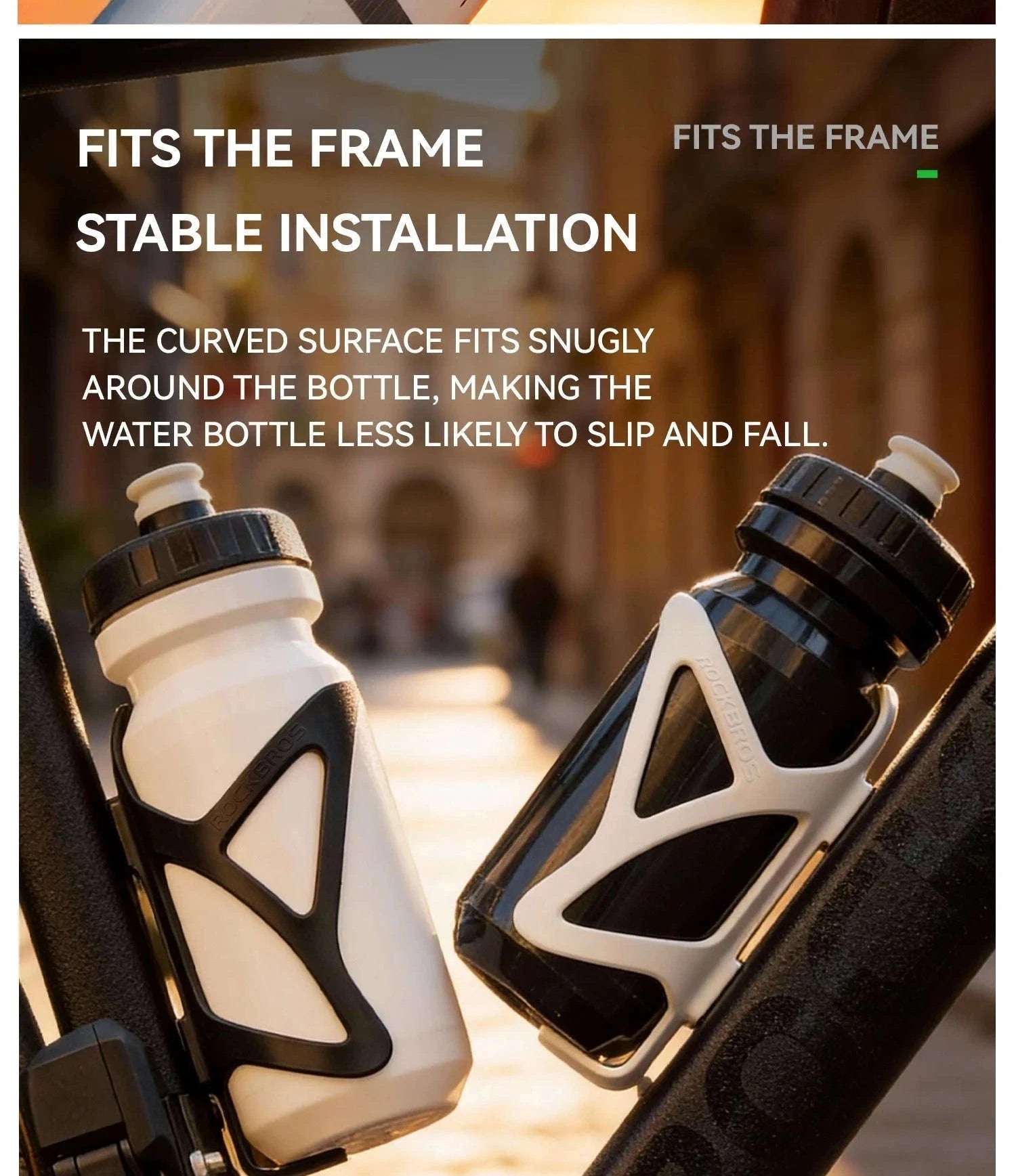 Cycling Water Bottle 0.6L with Bike Cage for Easy Hydration-310050-C