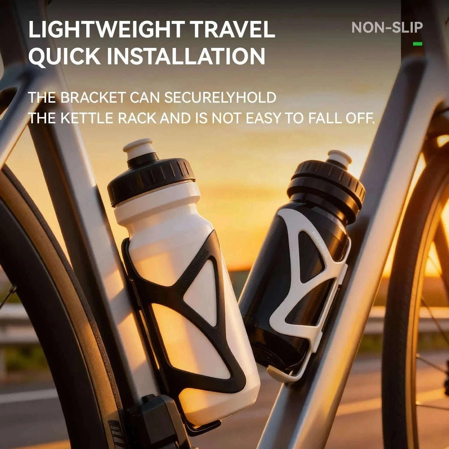 Cycling Water Bottle 0.6L with Bike Cage for Easy Hydration-310050-C