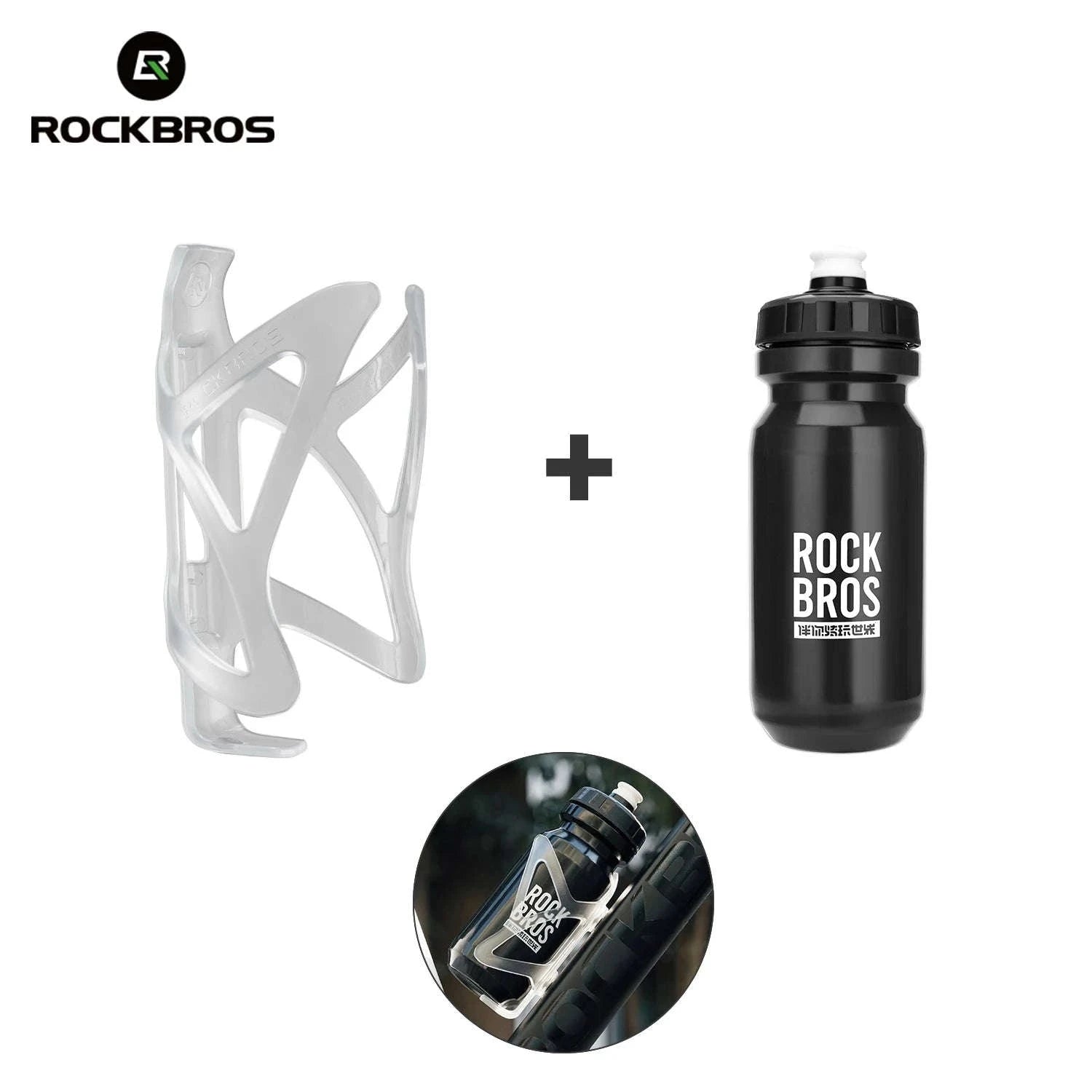 Cycling Water Bottle 0.6L with Bike Cage for Easy Hydration-310050-C