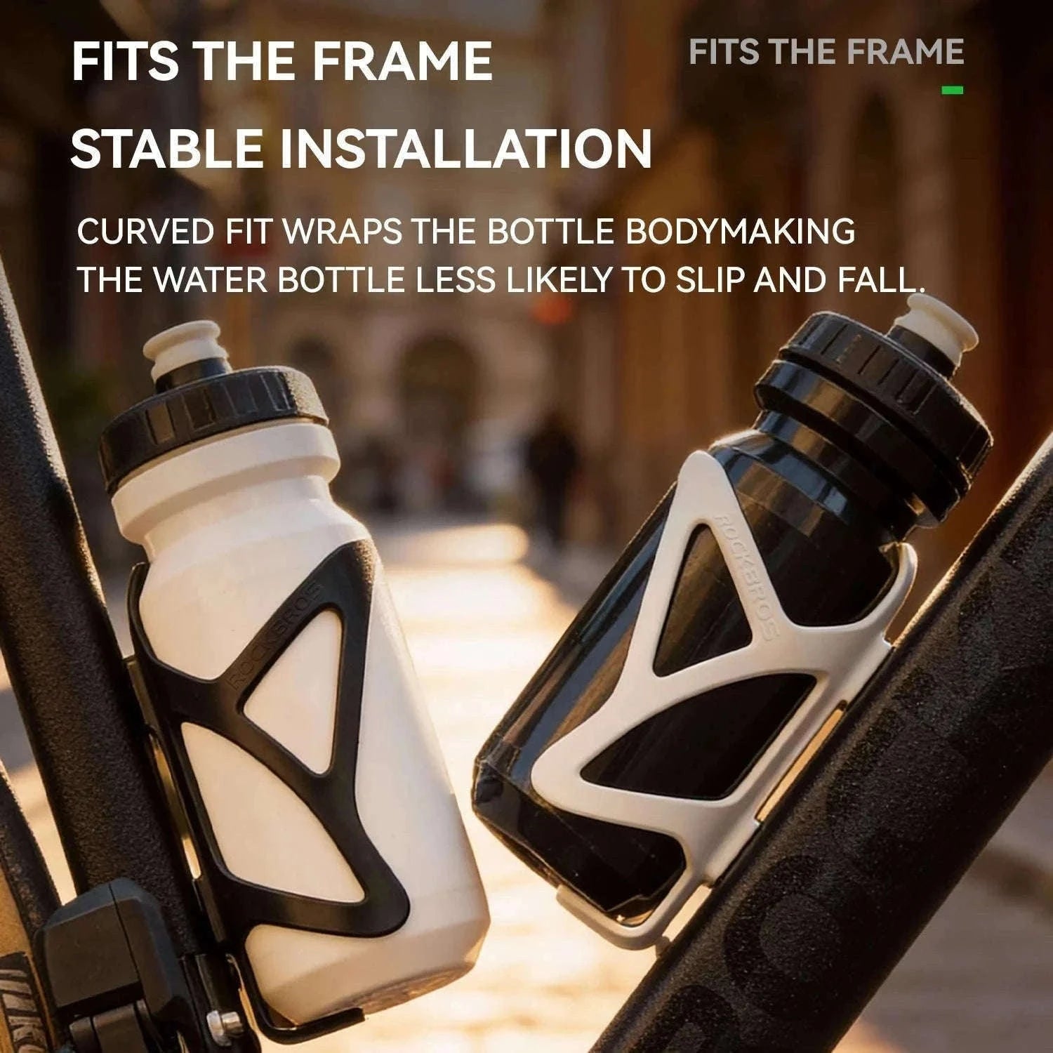 Cycling Water Bottle 0.6L with Bike Cage for Easy Hydration-310050-C