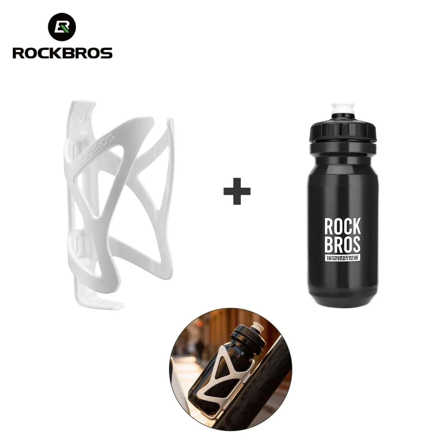 Cycling Water Bottle 0.6L with Bike Cage for Easy Hydration-310050-C
