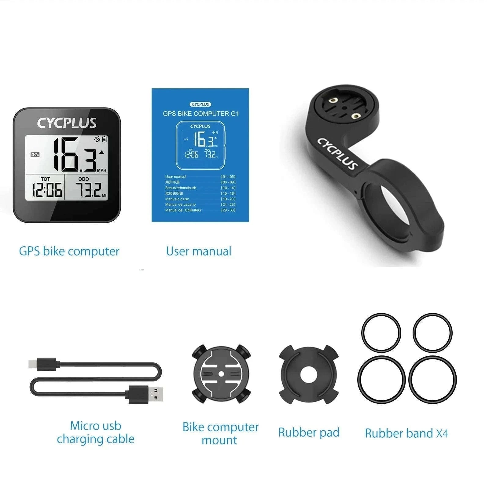 CYCPLUS GPS Bike Computer with IPX6 Waterproof Protection-G1 Z1