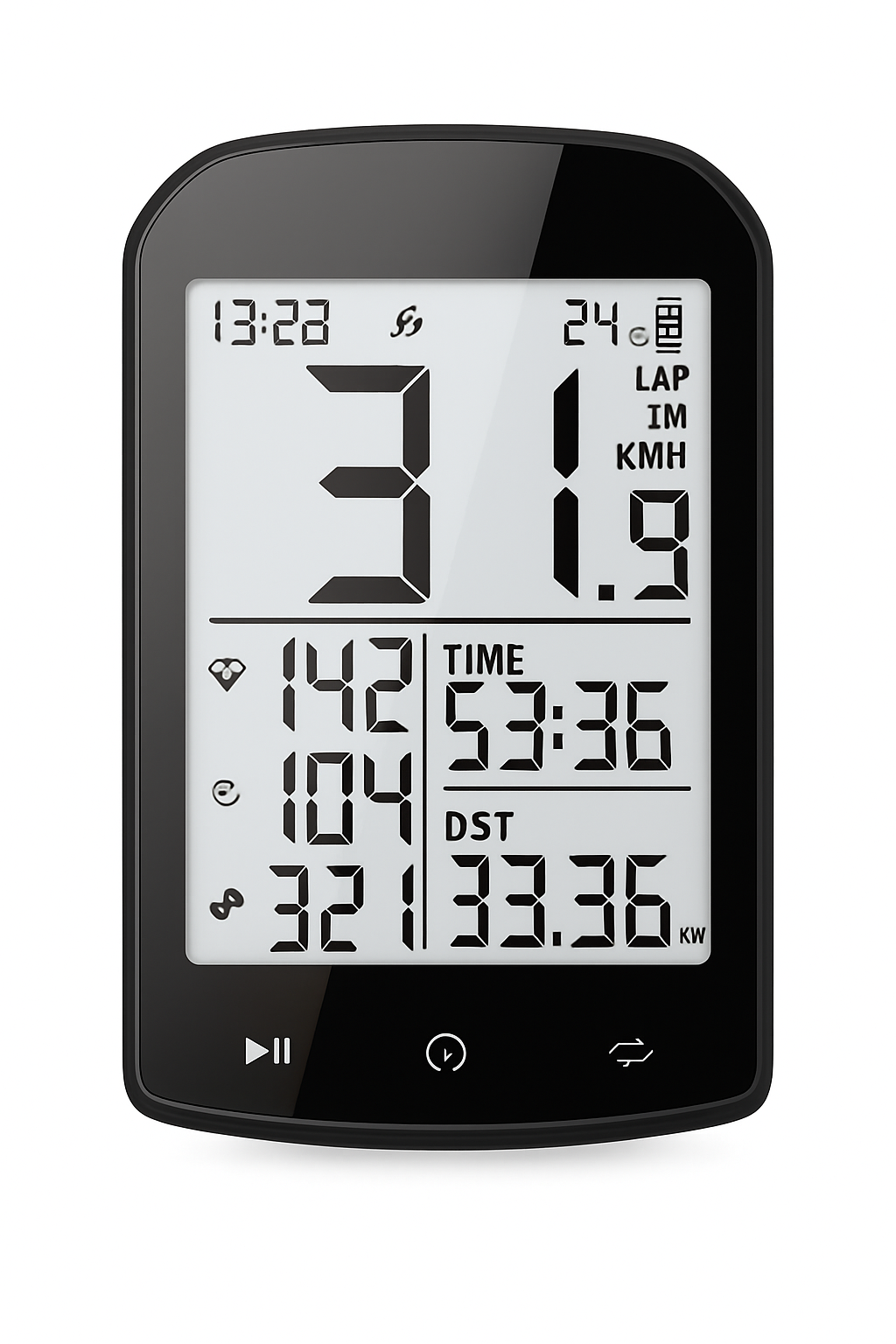 حاسوب دراجة هوائية CYCPLUS M1 بنظام تحديد المواقع العالمي مع البلوتوث وANT+