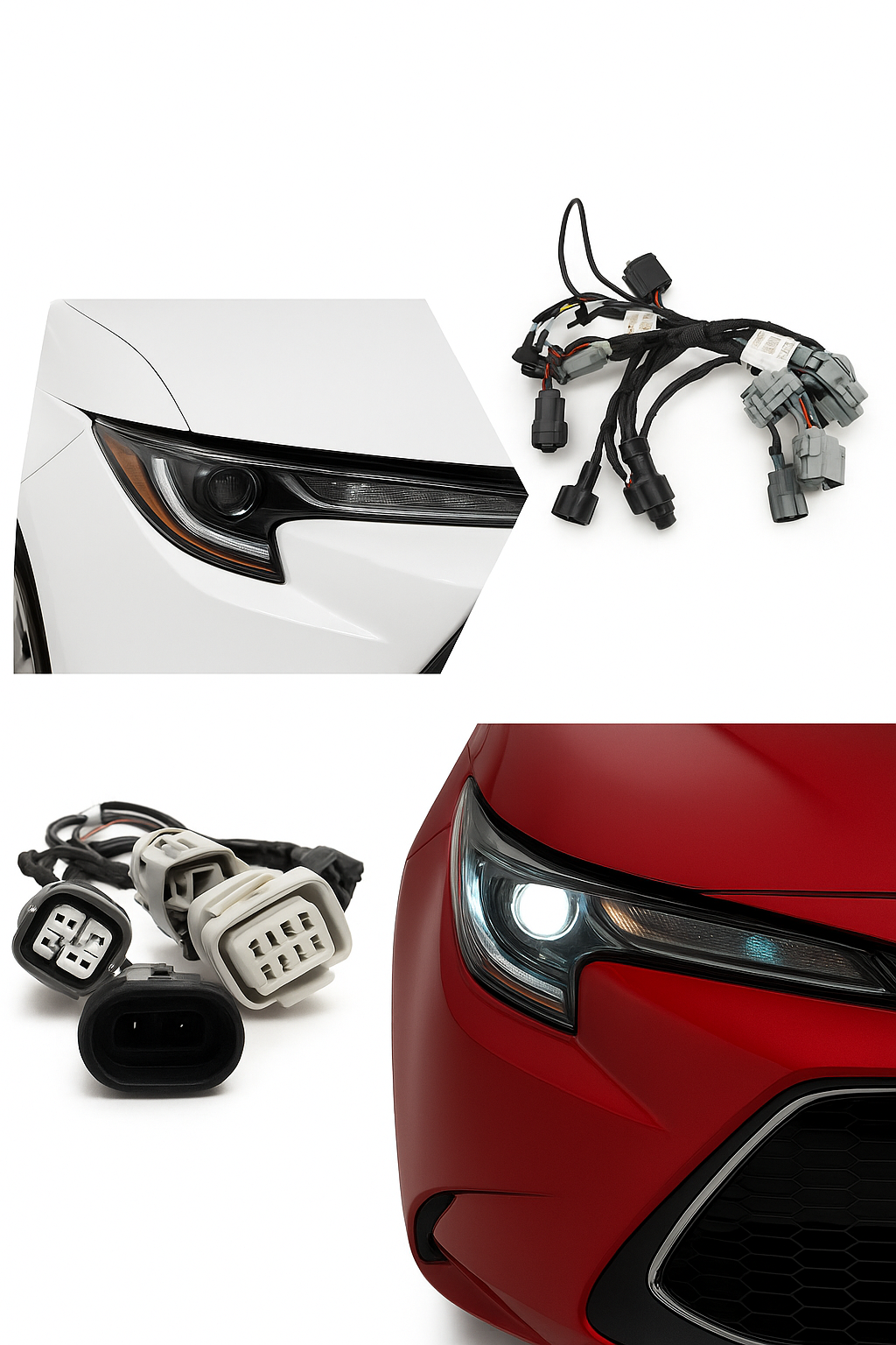 Adaptador de fiação farol de carro para upgrade 2019-2021