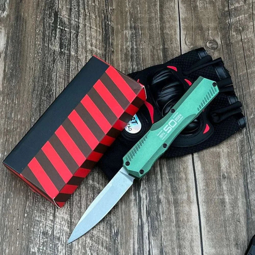 D2 Steel Folding Pocket Knife 20cm Outdoor EDC with T6 Aluminum Handle-United States / D