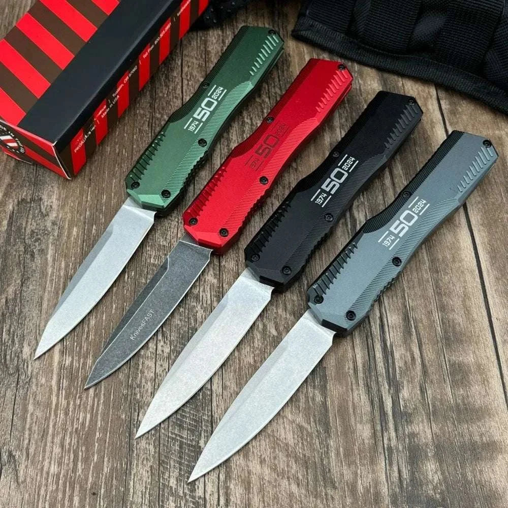 D2 Steel Folding Pocket Knife 20cm Outdoor EDC with T6 Aluminum Handle-United States / D