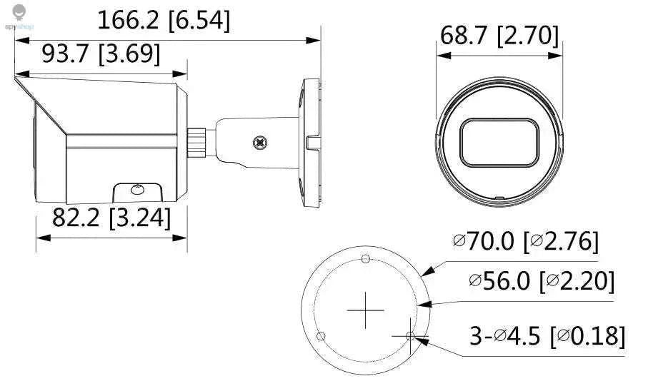 Dahua IPC-HFW2441S-S 4MP PoE Outdoor Bullet Security Camera-2.8mm / CHINA