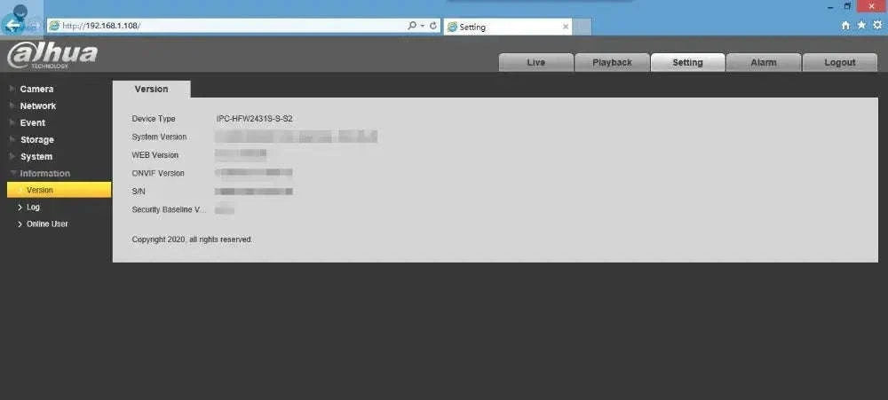 Dahua IPC-HFW2441S-S WizSense Bullet Camera – 4MP PoE, IR30M, Outdoor Security-2.8mm / CHINA
