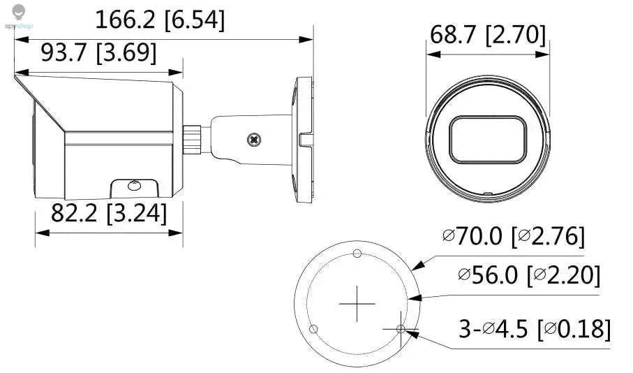 Dahua IPC-HFW2441S-S WizSense Bullet Camera – 4MP PoE, IR30M, Outdoor Security-2.8mm / CHINA