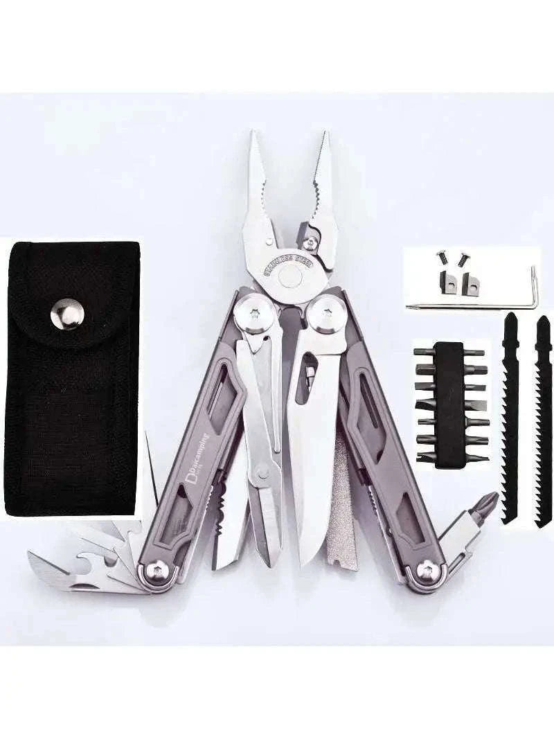 Daicamping DL30 21-in-1 Multitool for Camping and Repairs-DL30 full set silver / spain