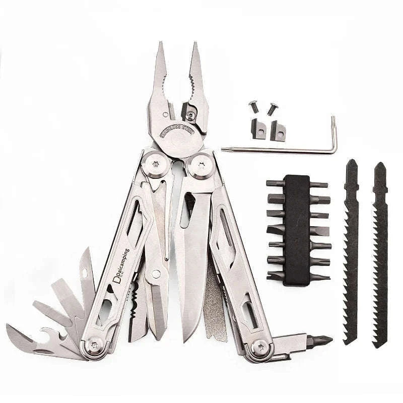 Daicamping DL30 21-in-1 Multitool for Camping and Repairs-DL30 full set silver / spain