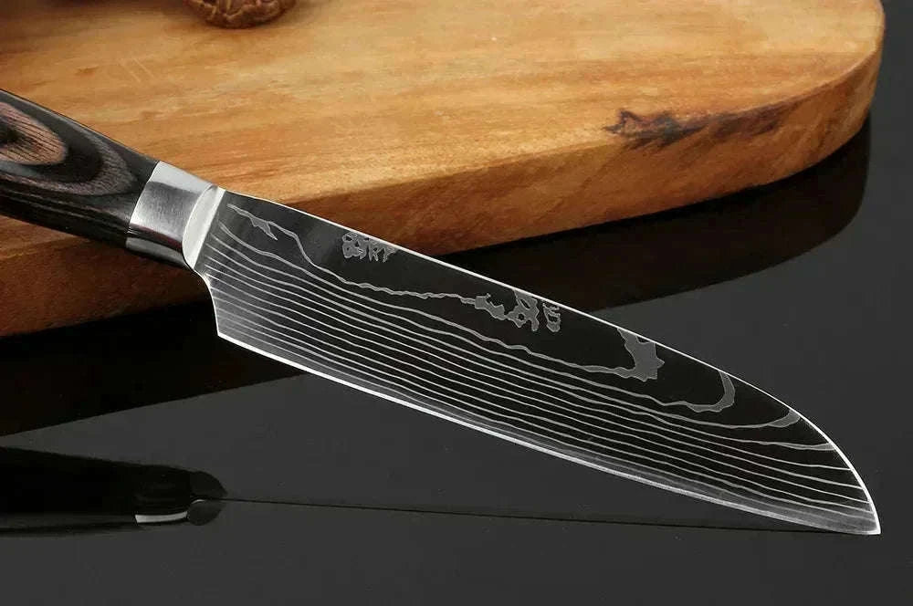 Damascus Kitchen Knife for Precise, Comfortable Daily Prep-5inch santoku knife