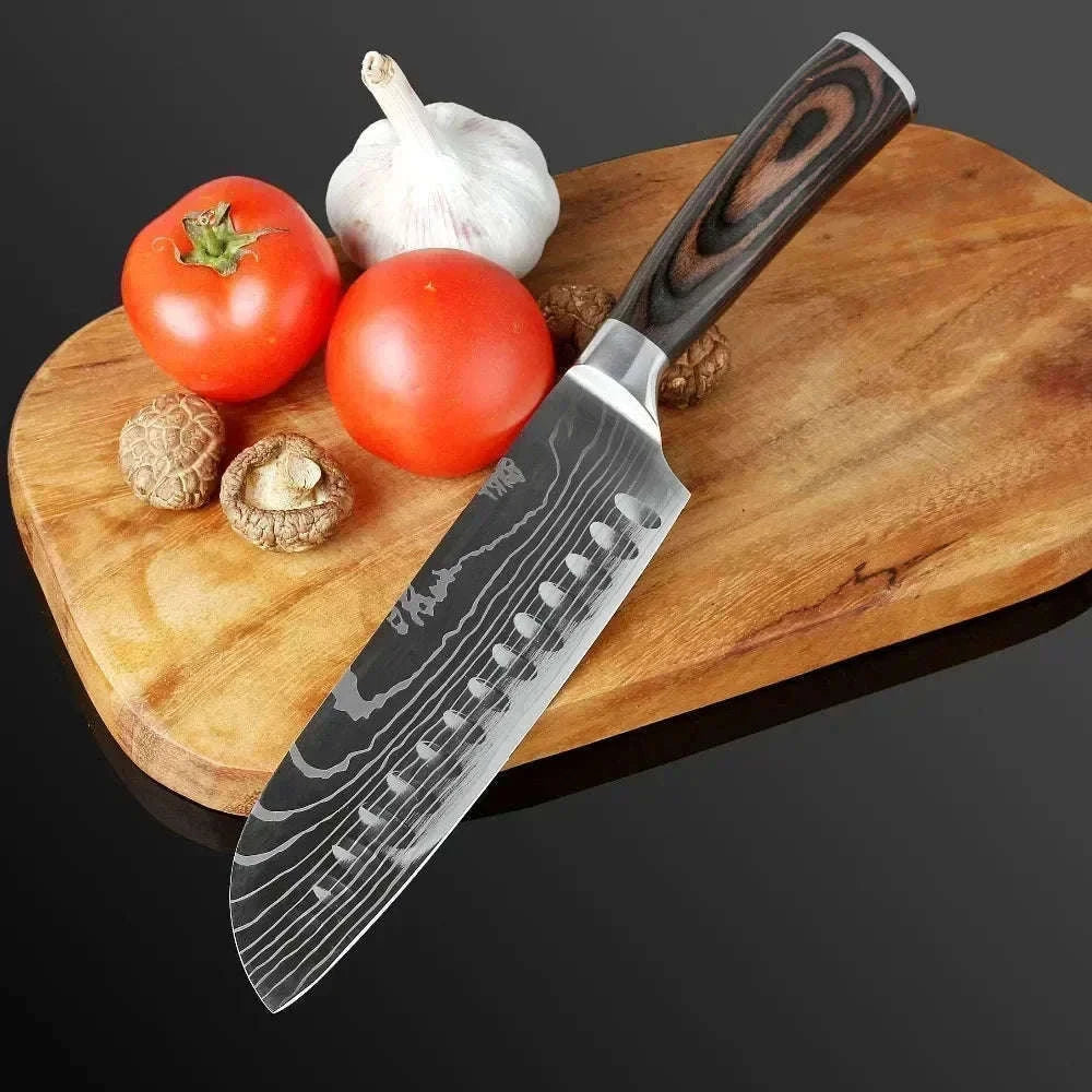 Damascus Kitchen Knife for Precise, Comfortable Daily Prep-5inch santoku knife