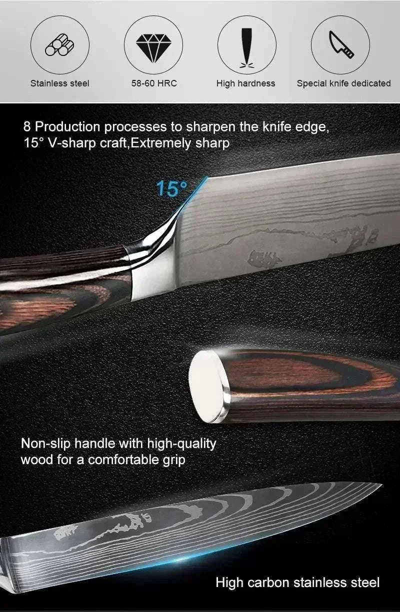 Damascus Kitchen Knife for Precise, Comfortable Daily Prep-5inch santoku knife