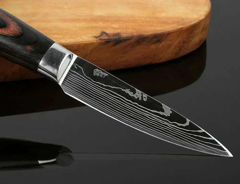 Damascus Kitchen Knife for Precise, Comfortable Daily Prep-5inch santoku knife