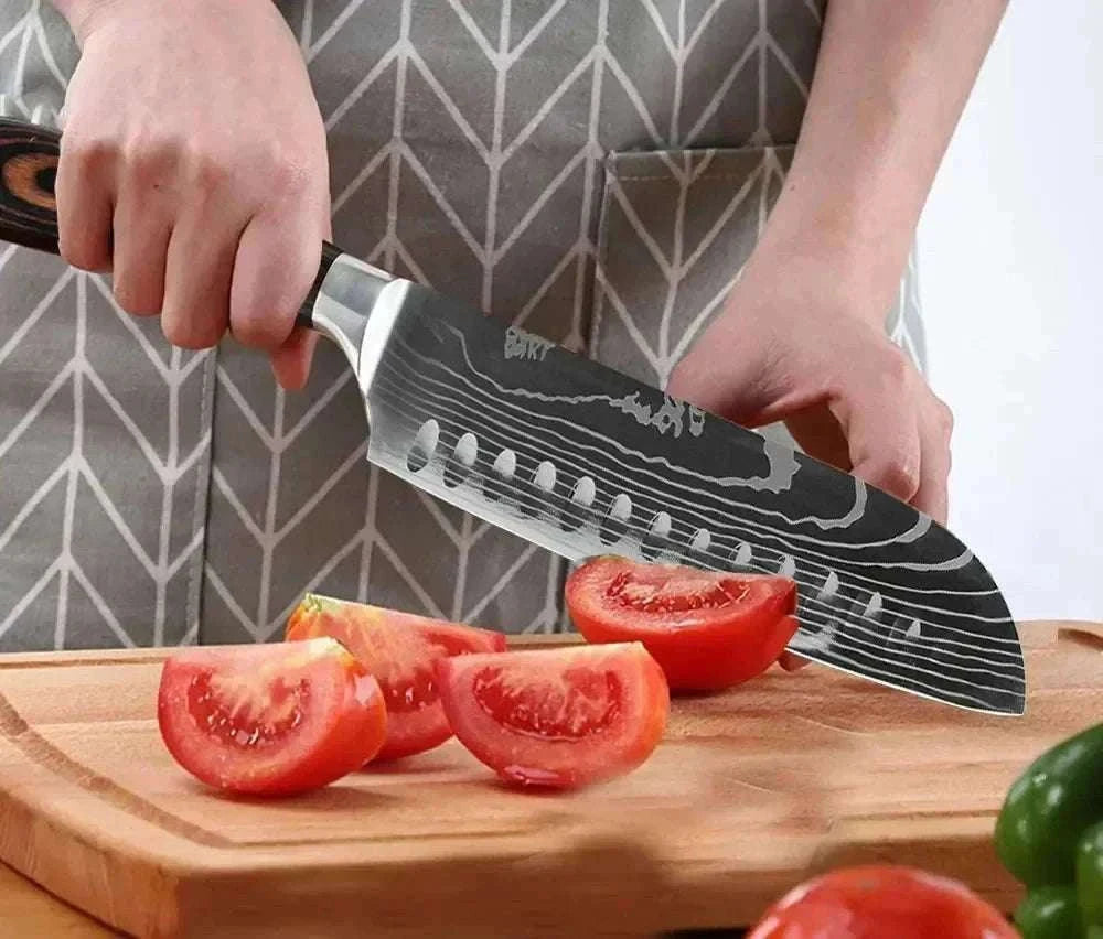 Damascus Kitchen Knife for Precise, Comfortable Daily Prep-5inch santoku knife