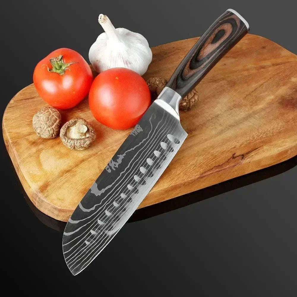 Damascus Kitchen Knife for Precise, Comfortable Daily Prep-5inch santoku knife