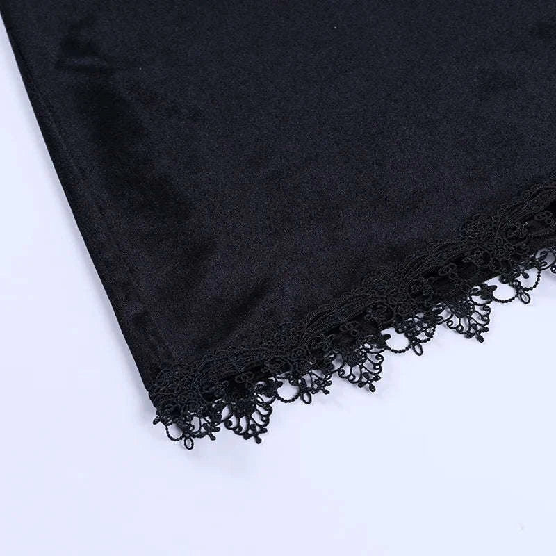 Dark Cross Black Mini Dress-black / S