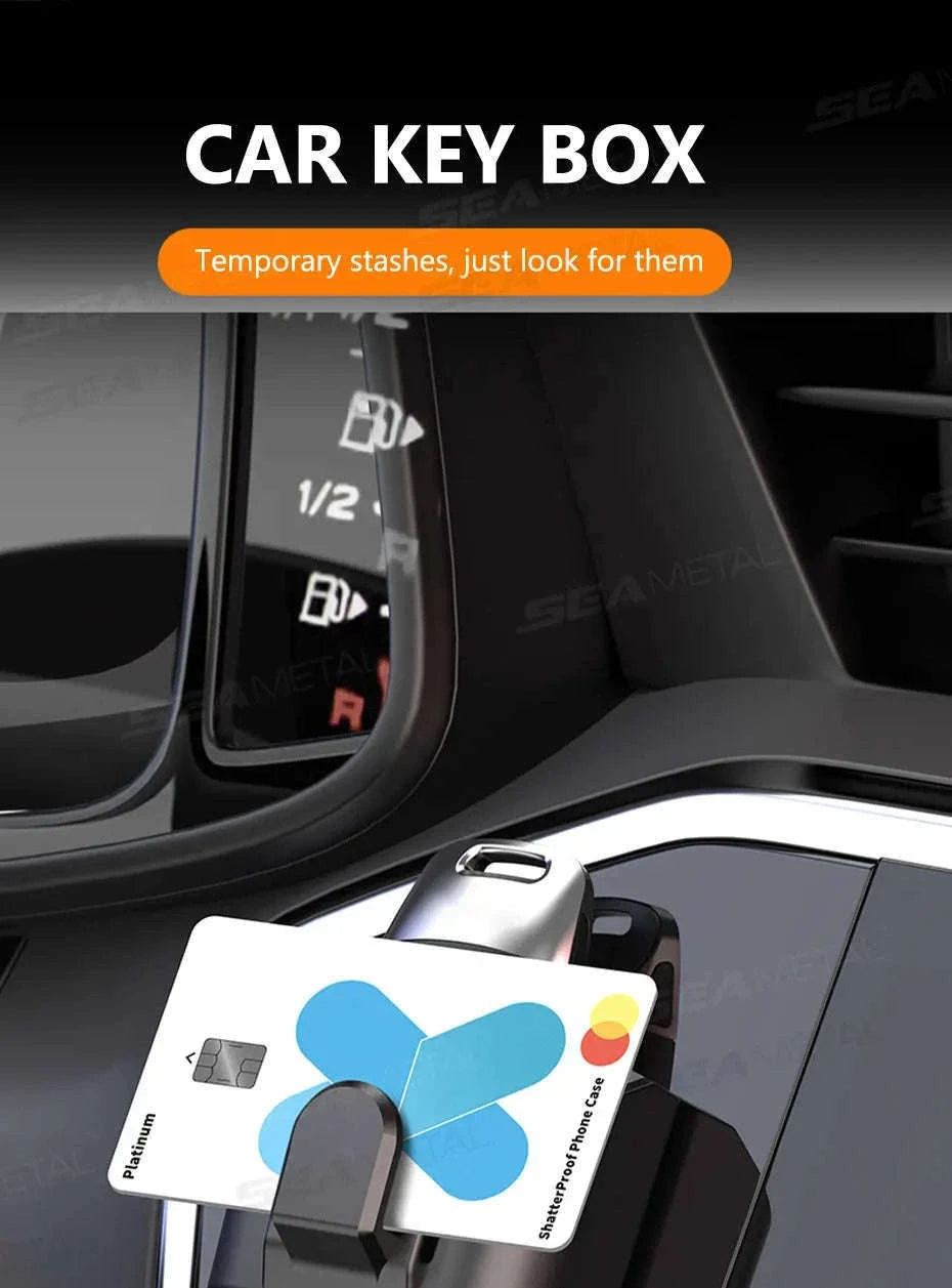 Dashboard Car Key Storage Box with Hanging Hook-1pc